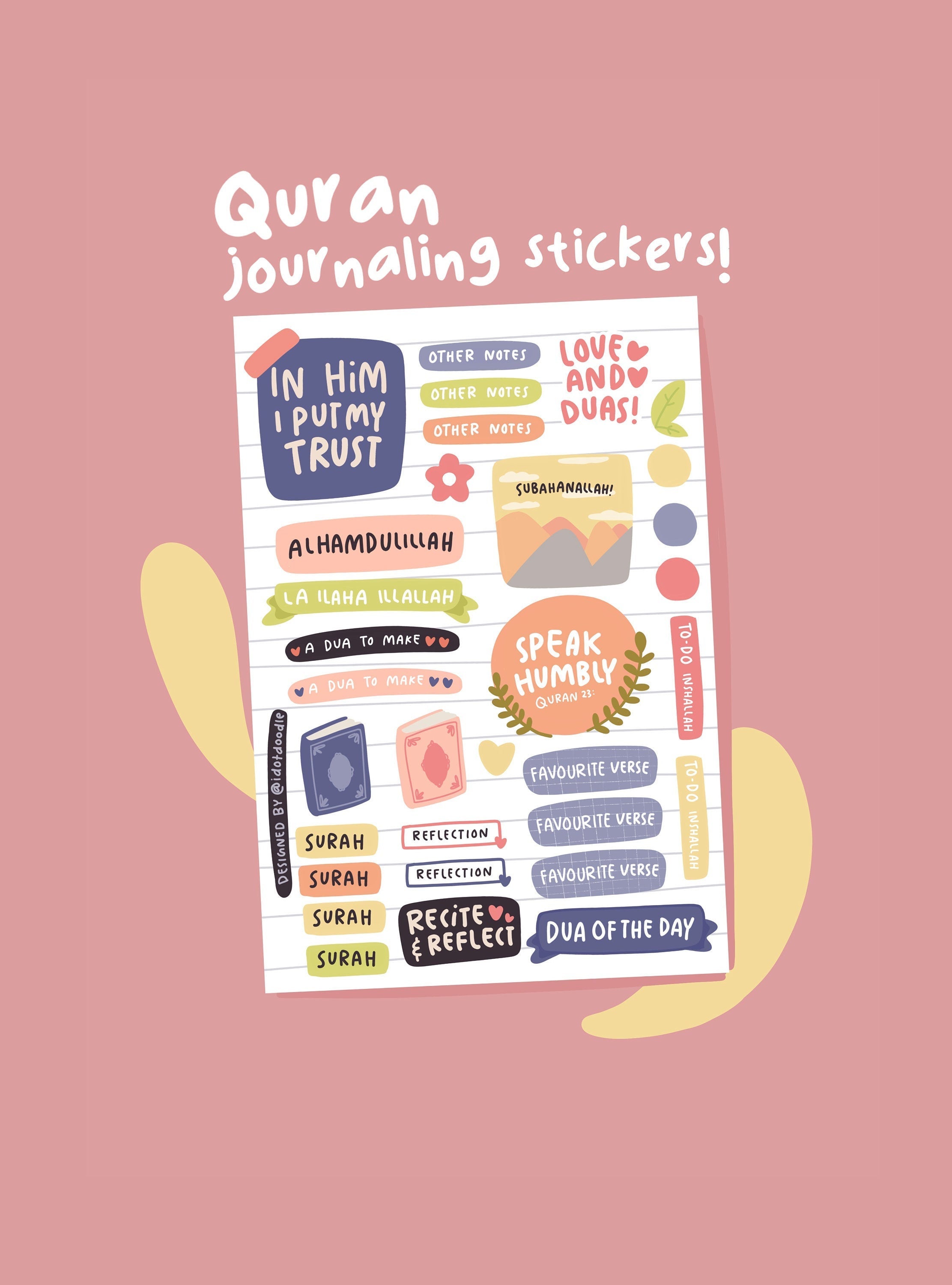 Journal Supplies Sticker Sheet — hatsumidori